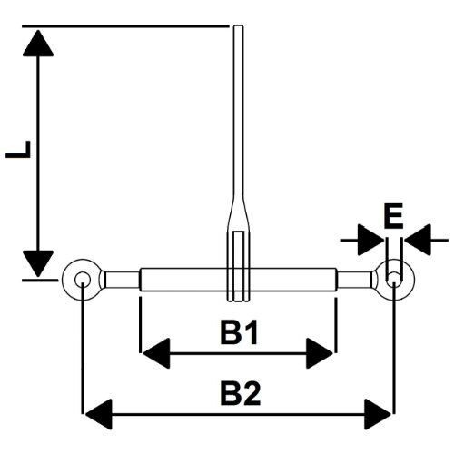  Ratschenlastpanner (mit Ausdrehsicherung) mit 2 Ösen, mit kurzem Hebel McBULL® Ratschenlastspanner(Ösen, kurzer Hebel), GK8, 10 mm 12401476