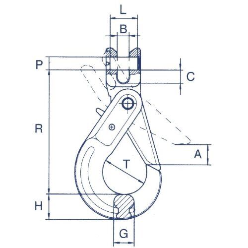  Haken Self-Locking-Haken mit Gabelkopf CARTEC® Self-Locking-Haken(Gabelkopf), GK8, 20 mm 12401449