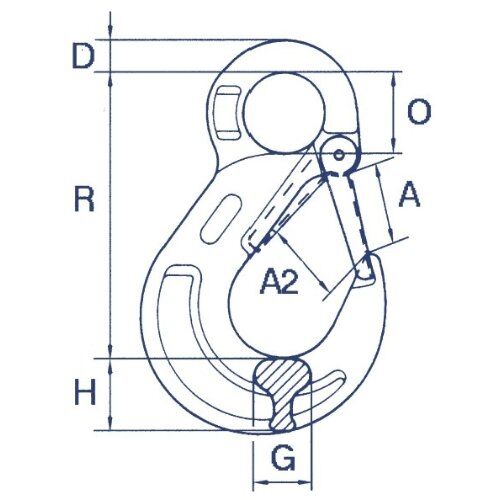  Haken Ösenlasthaken, mit Schmiedefalle CARTEC® Ösenlasthaken(Schmiedefalle), GK10, 22 mm 12402747