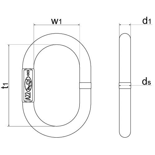  Aufhängeringe/-köpfe Aufhängeringe ohne Flachstelle, für 1- und 2-strängig Aufhängering, GK8, A18 12401194