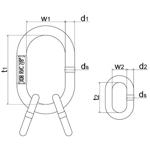  Aufhängeringe/-köpfe Aufhängeköpfe ohne Flachstelle, für 3- und 4-strängig Aufhängekopf, GK10, A57X/B40X 12402644