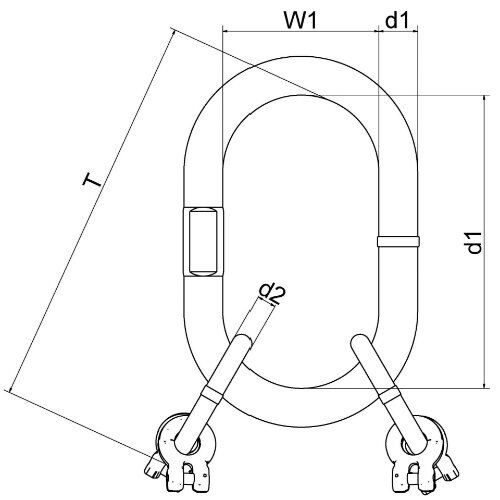  Aufhängeköpfe mit Ringgabel, für 3- und 4-strängig Aufhängekopf mit 4 Ringgabel, GK8, AK18 12401208