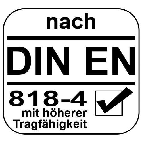  1-Strang-Kettengehänge, mit PAS-Kette mit Sonder-Aufhängering (für Kranhaken DIN 15401 Nr. 25) McBULL® 1-Strang-Kettengehänge, GK10, PAS-Kette, 6 mm, 1 Meter, Typ2K25 12401695