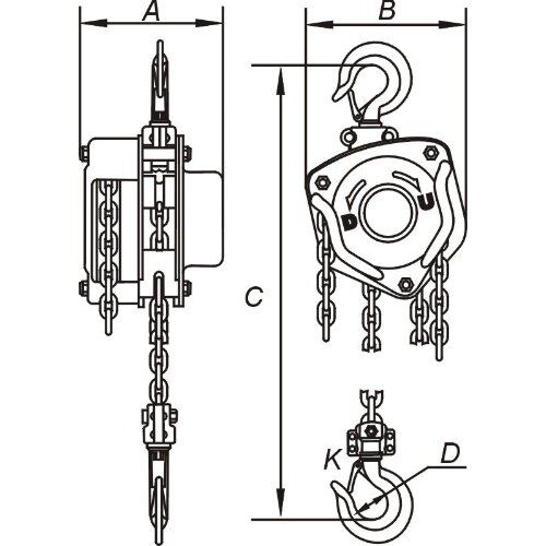  Handhebezüge ohne Überlastsicherung Mehrpreis je 1 m Hub für McBULL® Handhebezug, 0,5 t 12398571