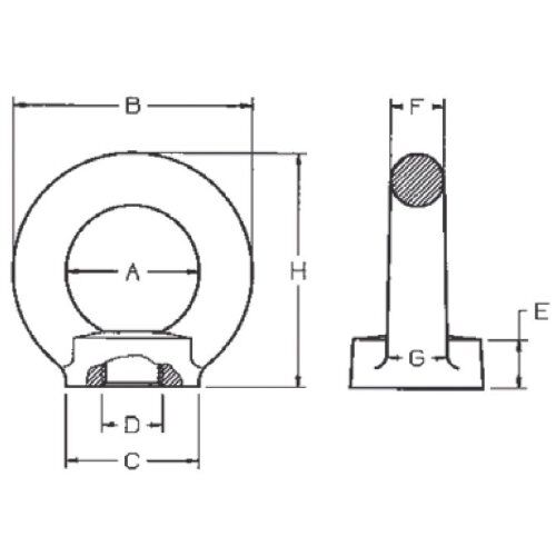  Ringmuttern, fix CARTEC® Ringmutter (fixiert), GK8, M10,1000 kg (0°) 12403306