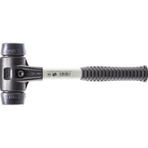  SIMPLEX-Schonhämmer ‒ mit verstärktem Stahlgussgehäuse und Fiberglasstiel SIMPLEX-Schonhammer
mit verstärktem Stahlgussgehäuse und Fiberglasstiel,
Ø 60,
Gummikomposition 12404057
