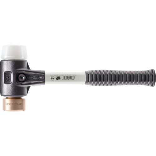  SIMPLEX-Schonhämmer ‒ mit verstärktem Stahlgussgehäuse und Fiberglasstiel SIMPLEX-Schonhammer
mit verstärktem Stahlgussgehäuse und Fiberglasstiel,
Ø 40,
Kupfer / Superplastik 12404156