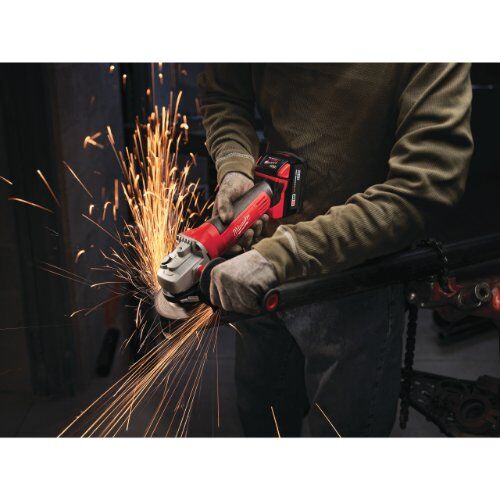  Akku Winkelschleifer Milwaukee Akku Winkelschleifer mit Totmannschalter M18 HD18 AG-125-0, im Karton 12428273