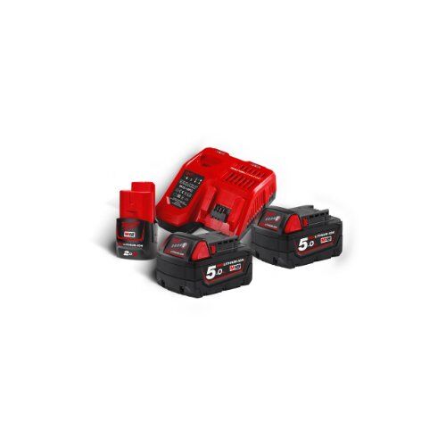  Akku und Ladegerät Kits Milwaukee M18 NRG-502: 2 x M18 Akku + 1 x M12 Akku + Schnellladegerät, im Karton 12428151