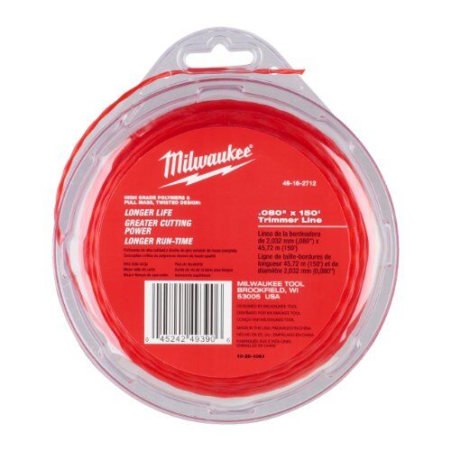 Outdoor Power Equipment Accessories Rasentrimmer Milwaukee Schneidfaden 45 m, Faden 2,0 mm 12439650