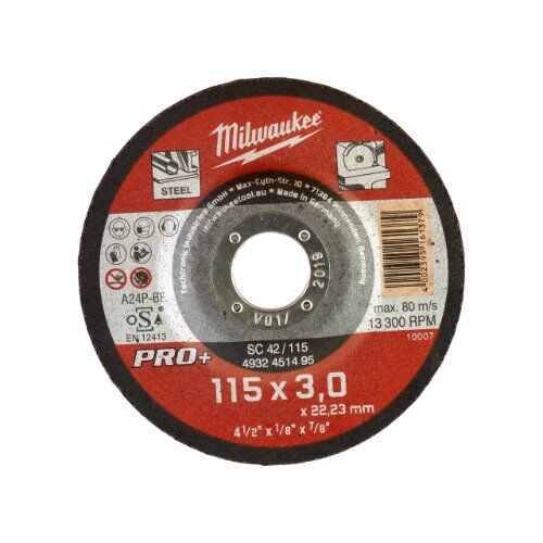  Metallschneiden Milwaukee Metalltrennscheibe 115 x 3 mm gekröpft PRO+ 12440287