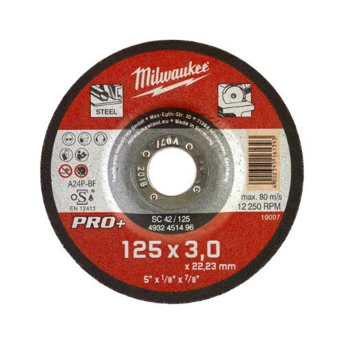  Metallschneiden Milwaukee Metalltrennscheibe 125 x 3 mm gekröpft PRO+ 12440292