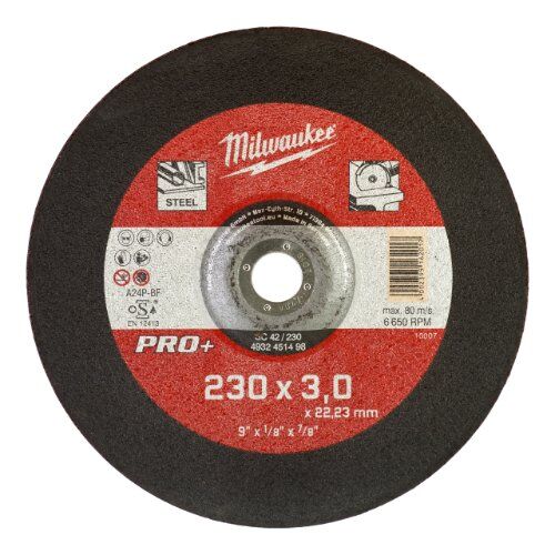  Metallschneiden Milwaukee Metalltrennscheibe 230 x 3 mm gekröpft PRO+ 12440294