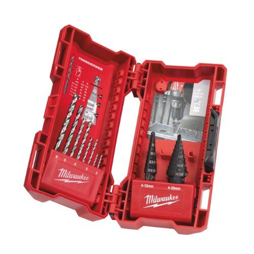  Metall Stufenbohrer Milwaukee Stufenbohrer- und Metallbohrer-Set, 10-tlg. 12441357
