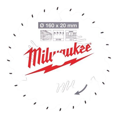  Kreissägeblätter Holz Milwaukee Kreissägeblätter für Handkreissägen 160/20 Z24 Wechselzahn 12442336