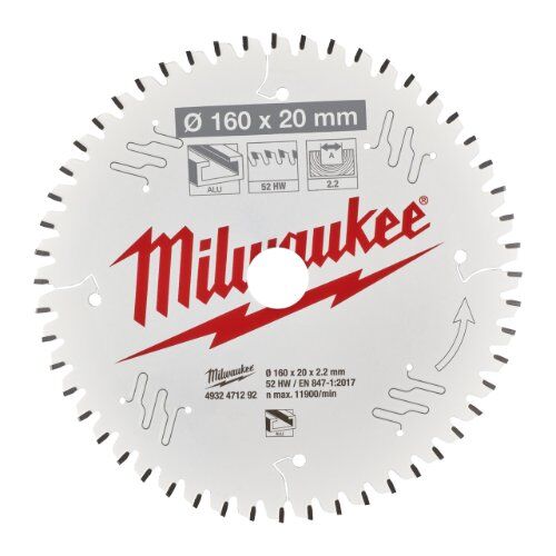  Kreissägeblätter Holz Milwaukee Kreissägeblätter für Handkreissägen 160/20 Z52 Flachtrapezzahn 12442338