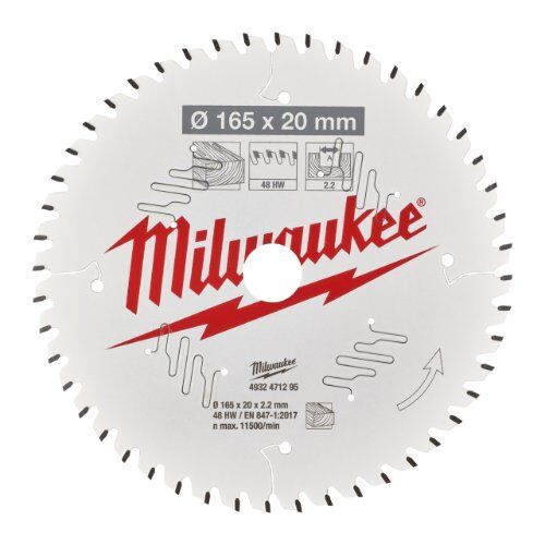  Kreissägeblätter Holz Milwaukee Kreissägeblätter für Handkreissägen 165/20 Z48 Wechselzahn 12442346