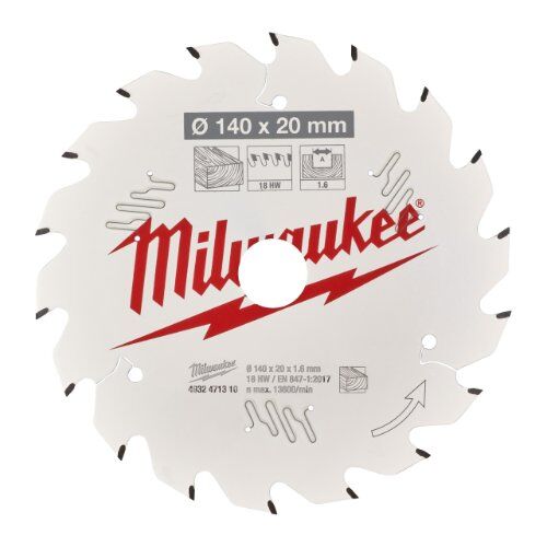  Kreissägeblätter Holz Milwaukee THIN KERF Kreissägeblätter für Akku-Handkreissägen 140/20 Z18 Wechselzahn 12442335