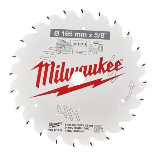  Kreissägeblätter Holz Milwaukee THIN KERF Kreissägeblätter für Akku-Handkreissägen 165/5/8 Z24 Wechselzahn 12442340