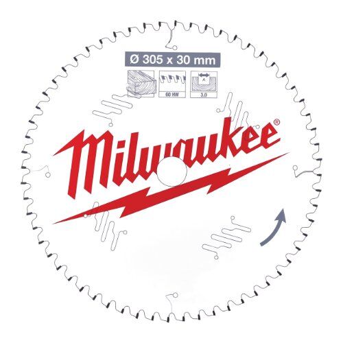  Kreissägeblätter für Kapp- und Gehrungssägen Milwaukee Kreissägeblätter für Kapp- und Gehrungssägen 305/30 Z60 Wechselzahn negativ 12442372