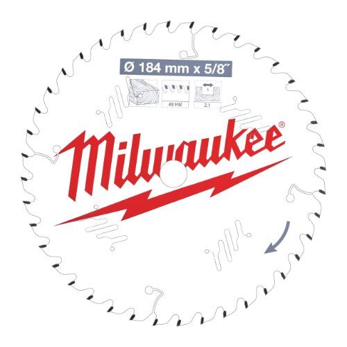  Kreissägeblätter Holz Milwaukee Kreissägeblätter für Handkreissägen 184/5/8 Z40 Wechselzahn 12442350