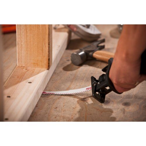  Abbruch: Holz mit Nägeln Milwaukee Säbelsägeblatt Demontage a5 THE AX 230x5 mm, 5er Pack 12442421