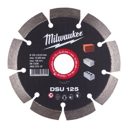 Professional Blades Milwaukee Diamanttrennscheibe DSU 125 mm optimiert für Mauernutfräsen 12442566