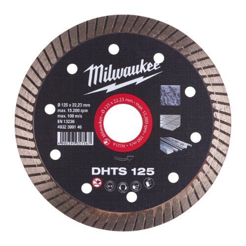  Professional Blades Milwaukee Diamanttrennscheibe DHTS 125 mm hart, dünn, geschlossen 12442560