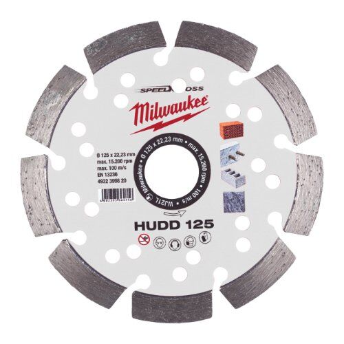  Premium SpeedCross Sägeblätter Milwaukee Speedcross Diamanttrennscheibe HUDD 125 mm für harte Materialien 12442538