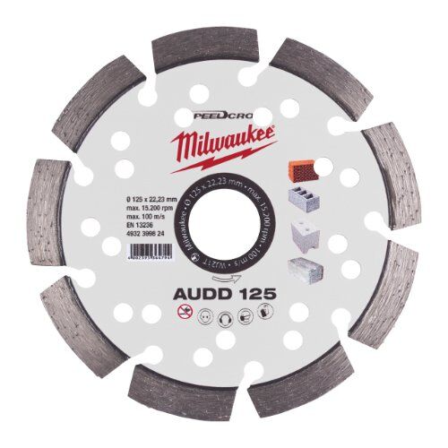  Premium SpeedCross Sägeblätter Milwaukee Speedcross Diamanttrennscheibe AUDD 125 mm für abrasive Materialien 12442541