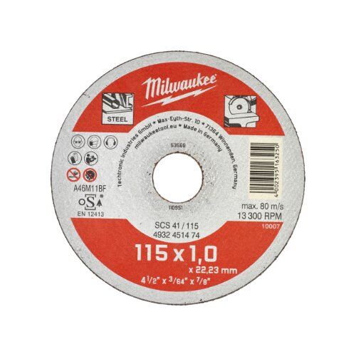  Metallschneiden Milwaukee Metalltrennscheibe INOX 115 mm SCS41 1 mm Contractor 12442633