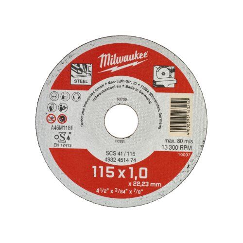  Metallschneiden Milwaukee Metalltrennscheibe INOX 115 mm SCS41 1 mm Contractor (200 Stk.) 12442638