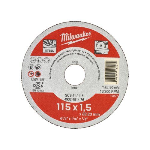  Metallschneiden Milwaukee Metalltrennscheibe INOX 115 mm SCS41 1,5 mm Contractor 12442634