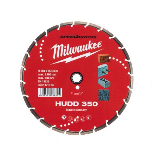  Premium SpeedCross Sägeblätter Milwaukee Speedcross Diamanttrennscheibes HUDD 350 mm für harte Materialien 12442535