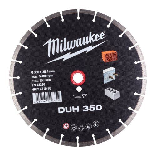  Professional Blades Milwaukee Diamanttrennscheibe DUH 350 mm für harte Materialien 12442554