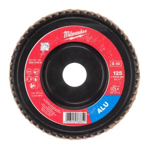  Aluminium Milwaukee Fächerschleifscheibe Alu SLC50/125 K40 12442655