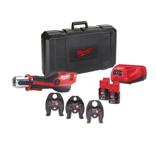  Force Logic Presswerkzeuge Milwaukee Akku-Presswerkzeug M12 HPT-202C M-KIT, 2 Akkus, Transportkoffer 12443103