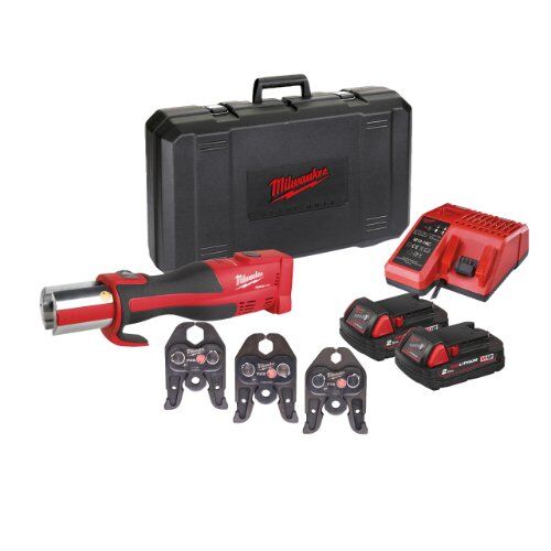  Force Logic Presswerkzeuge Milwaukee Bürstenloses Akku-Presswerkzeug M18 BLHPT-202C V-SET, 2 Akkus, Transportkoffer 12443098