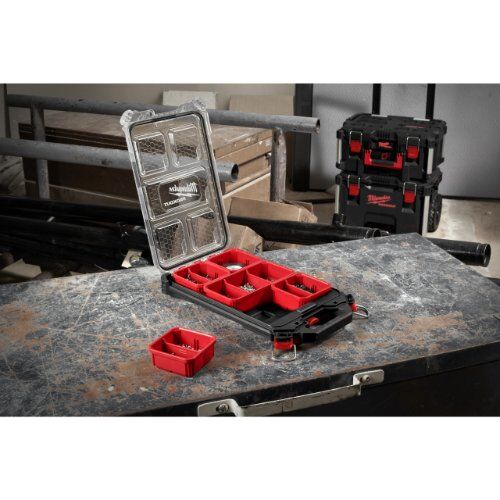  Organiser Milwaukee Organiser Slim Compact PACKOUT, 250 x 380 x 65 mm 12443367