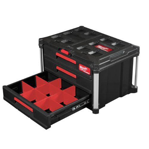  Koffer & Boxen Milwaukee Koffer PACKOUT mit 3 Schubladen 12443364