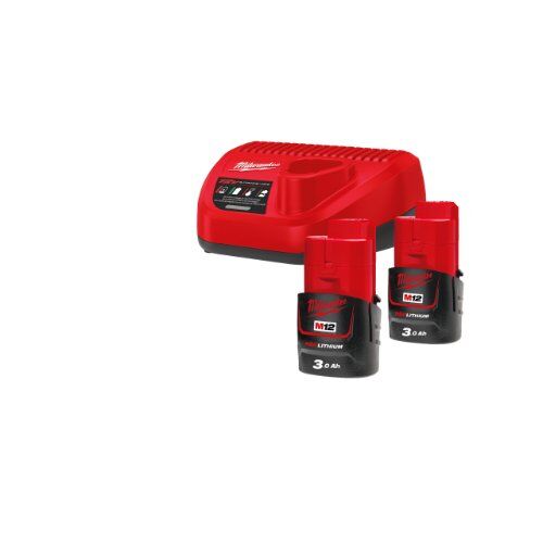  Akkus und Ladegeräte Kits Milwaukee 2 Akkus + Ladegerät M12 NRG-302, im Karton 12443205