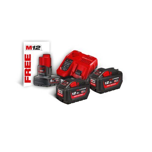  Akkus und Ladegeräte Kits Milwaukee NRG Pack 18 V M18 HNRG-122, 2 Akkus, im Karton 12443197