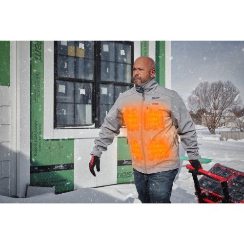  Thermo-Jacken und Pullover Milwaukee Akku-Thermo-Jacke M12HJGREY5-0 ohne Akku Gr. 3XL grau 12443297