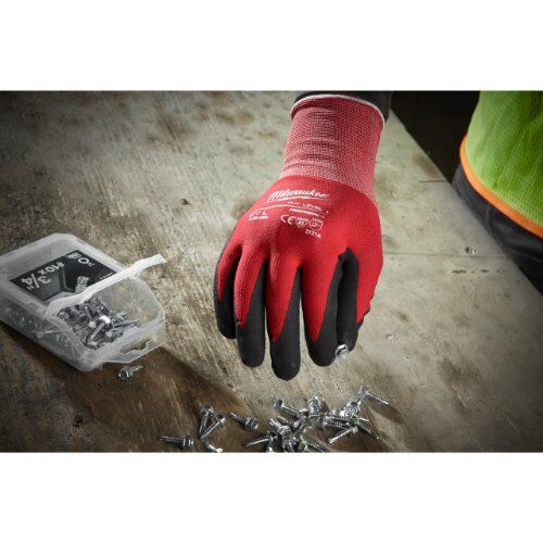  Persönliche Schutzausrüstung Arbeitshandschuhe Milwaukee Kälteschutzhandschuh FLEX Cut Winter Klasse 1/A, Gr. 10 rot-schwarz, 1 Paar 12443571