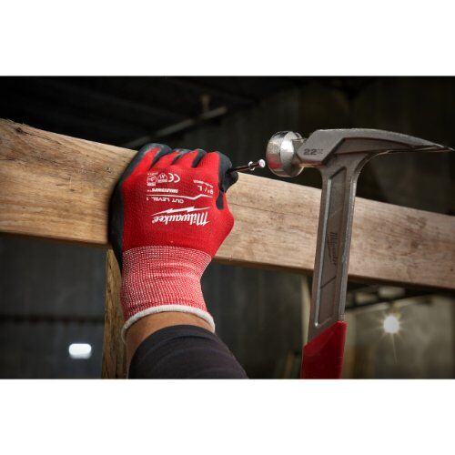  Persönliche Schutzausrüstung Arbeitshandschuhe Milwaukee Kälteschutzhandschuh FLEX Cut Winter Klasse 1/A, Gr. 10 rot-schwarz, 1 Paar 12443571