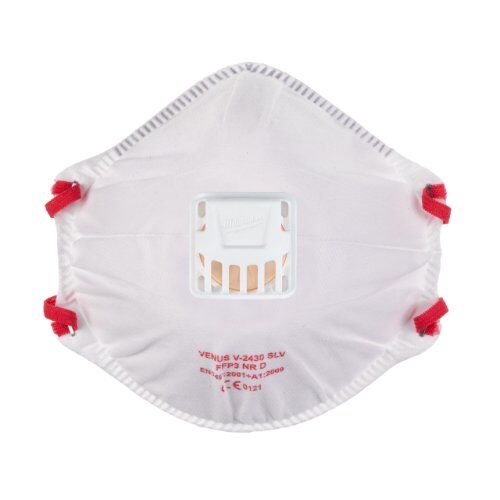  Atemschutz Milwaukee FFP3 Einweg-Atemschutzmaske Ventil 10er Pack 12443464