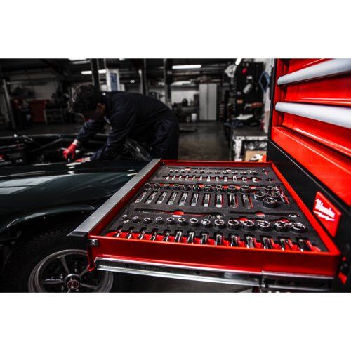  Schaumstoffeinsätze Milwaukee 1/4" Ratschen+Nüsse Einlage 28-tlg. 12443412