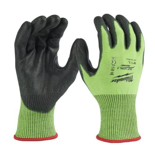  Persönliche Schutzausrüstung Arbeitshandschuhe Milwaukee Schnittschutzhandschuh Touchscreen Klasse 5/E HI-VIS, Gr. 9 12443565