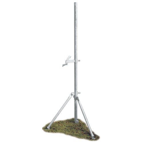  Schnurgerüst Typ 1 müba-Schnurgerüst Typ 1, 2,00m langes Rohr Ø48,3mm mit angeschweißten Erdnagel, mit 2 beweglichen Fußsteben und 2 Erdnägeln, sowie einem Schiebling, v 12445053