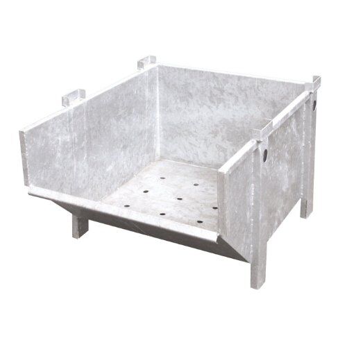  Materialbox müba-Materialbox verzinkt, mit schräger Schütte und Wasserablauflöchern, Inhalt 350 Liter 12444638